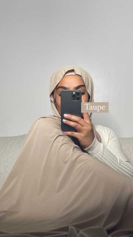 Hijab en Jersey Premium Luxe  Taupe