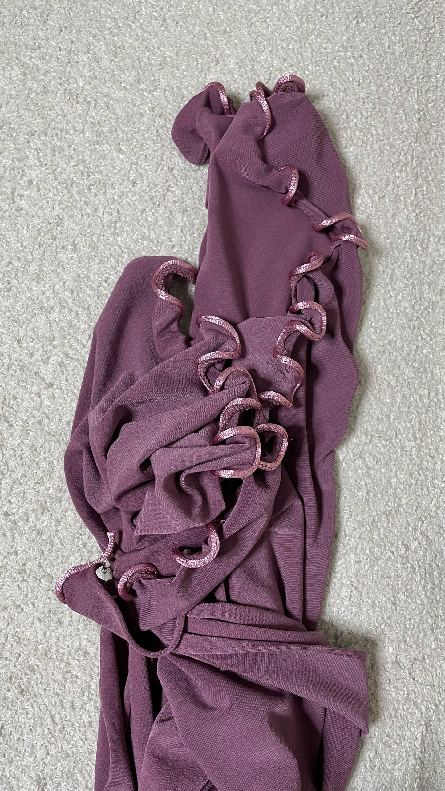Hijab en jersey premium froncé violet