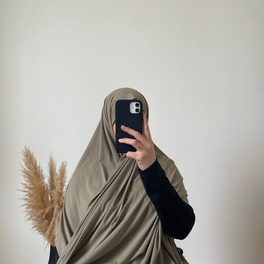 Hijab en jersey premium de luxe Olive